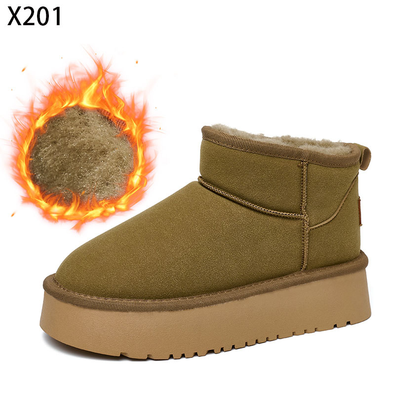 Bairuilun Winter Warm Women's Cotton Boots Factory Wholesale Classic Warm Plush Suede Upper Snow Boots For Women