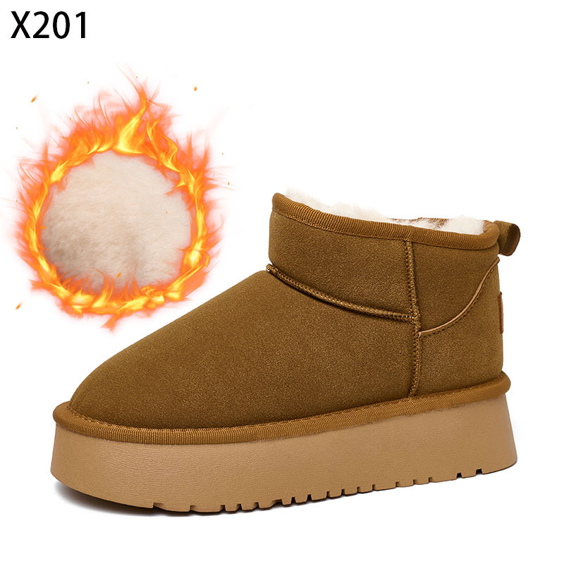 Bairuilun Winter Warm Women's Cotton Boots Factory Wholesale Classic Warm Plush Suede Upper Snow Boots For Women