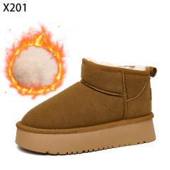 Bairuilun Winter Warm Women's Cotton Boots Factory Wholesale Classic Warm Plush Suede Upper Snow Boots For Women