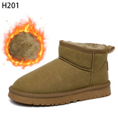 Bairuilun Winter Warm Women's Cotton Boots Factory Wholesale Classic Warm Plush Suede Upper Snow Boots For Women