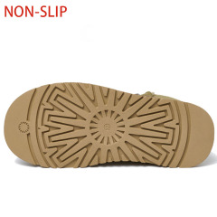 Bairuilun Source Manufacturers Wholesale Warm Plush Winter Boots Waterproof Suede Leather Upper Snow Boots For Women