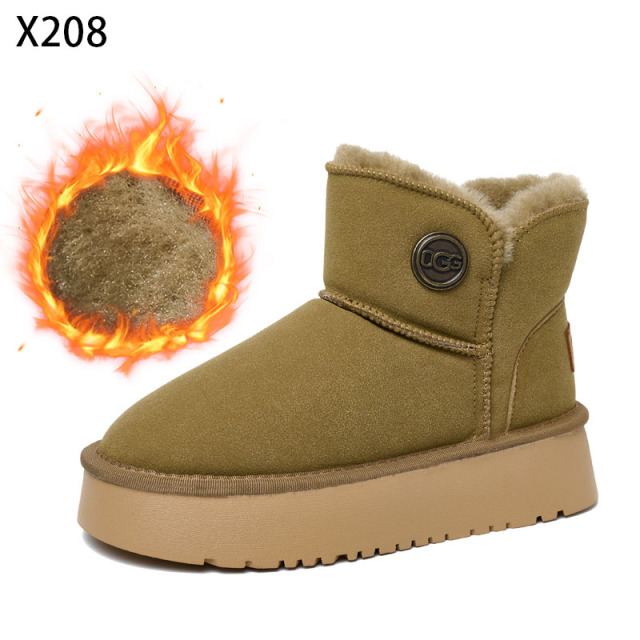 Bairuilun Source Manufacturers Wholesale Warm Plush Winter Boots Waterproof Suede Leather Upper Snow Boots For Women