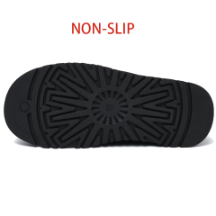 Bairuilun Wholesale Warm Winter Shoes Diamond Button Suede Upper Waterproof Short Fur Snow Boots For Women