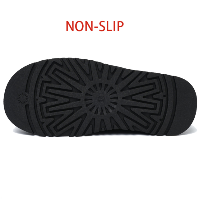 Bairuilun Wholesale Warm Winter Shoes Diamond Button Suede Upper Waterproof Short Fur Snow Boots For Women