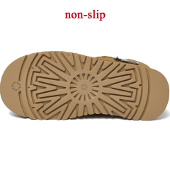 Bairuilun Winter Outdoor Footwear Wholesale Cotton-thickened Lining Faux Suede Upper Flat Snow Boots For Women