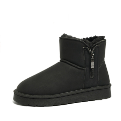 Bairuilun Pu Outsole Non-slip Artificial Leather Winter Shoes Thermal Fluff Lining Snow Boots For Women Ladies