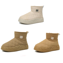 Bairuilun Winter Outdoor Waterproof Warm Plush Non-slip Thick Sole Height Increasing Lightweight Snow Boots For Women