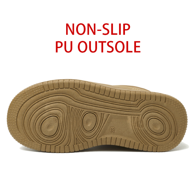 Bairuilun Winter Outdoor Waterproof Warm Plush Non-slip Thick Sole Height Increasing Lightweight Snow Boots For Women