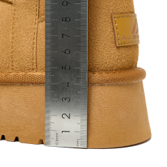 Bairuilun Autumn Winter Mid-top Faux Suede Flat Casual Shoes Comfortable Plush Lining Waterproof Snow Boots For Women