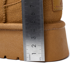 Ankle Flats Platform Ladies Winter Shoes Suede Plush Warm Casual Shoes 2024 Winter New Thick Fashion Shoes Women Snow Boots