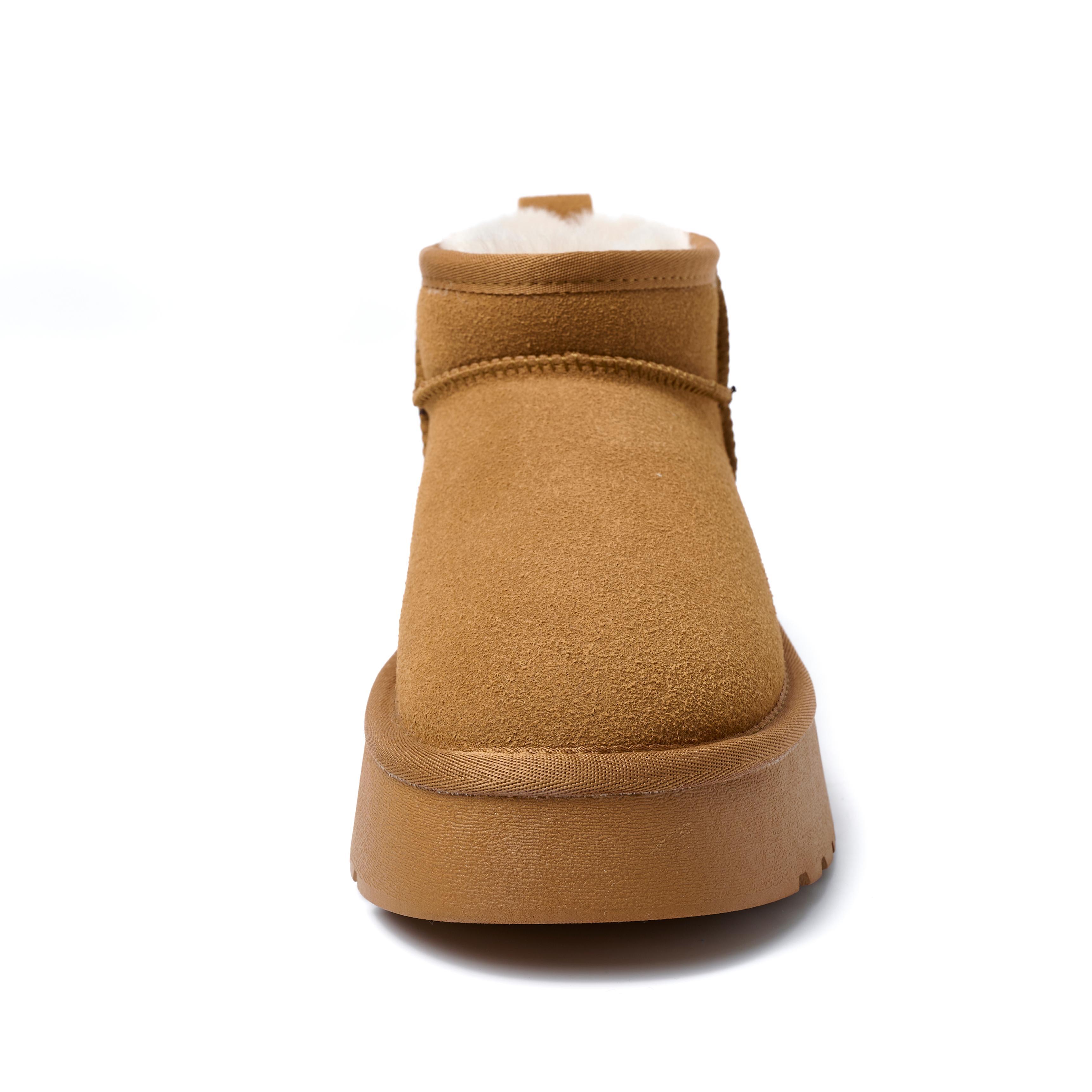 Ankle Flats Platform Ladies Winter Shoes Suede Plush Warm Casual Shoes 2024 Winter New Thick Fashion Shoes Women Snow Boots