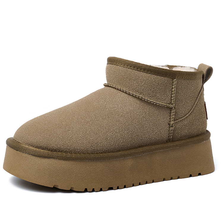 Ankle Flats Platform Ladies Winter Shoes Suede Plush Warm Casual Shoes 2024 Winter New Thick Fashion Shoes Women Snow Boots