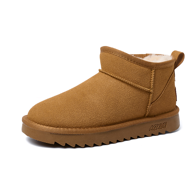 Wholesale Women's Winter Shoes Boots Cow Suede Upper Ultra Lightweight TPR Outsole Warm Women Snow Boots Support OEM/ODM