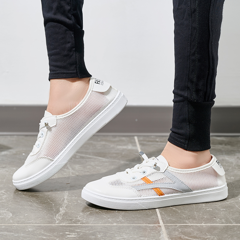 Wholesale Crispy White Sneakers Women's Campus Shoes Breathable Low-top Microfiber Leather Women's Shoes Support Customization