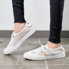 Wholesale Crispy White Sneakers Women's Campus Shoes Breathable Low-top Microfiber Leather Women's Shoes Support Customization