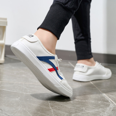 Wholesale Crispy White Sneakers Women's Campus Shoes Breathable Low-top Microfiber Leather Women's Shoes Support Customization