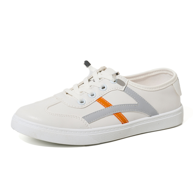 Wholesale Crispy White Sneakers Women's Campus Shoes Breathable Low-top Microfiber Leather Women's Shoes Support Customization