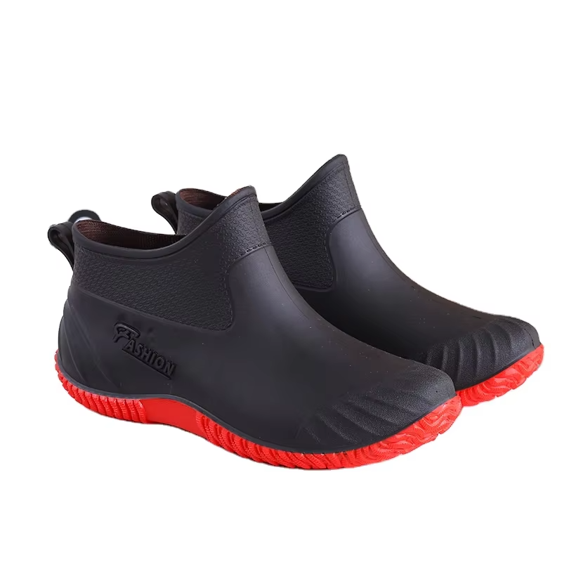 New Women's Lightweight Ankle Rain Boots Non-slip Comfortable Waterproof Outdoor Casual Low-top Rain Boots