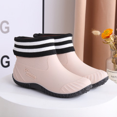 New Women's Lightweight Ankle Rain Boots Non-slip Comfortable Waterproof Outdoor Casual Low-top Rain Boots