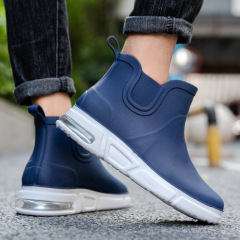 Korean and Japanese Lightweight Ankle Rain Boots Vacuum Sole Waterproof Casual Men's Low-top Rain Boots