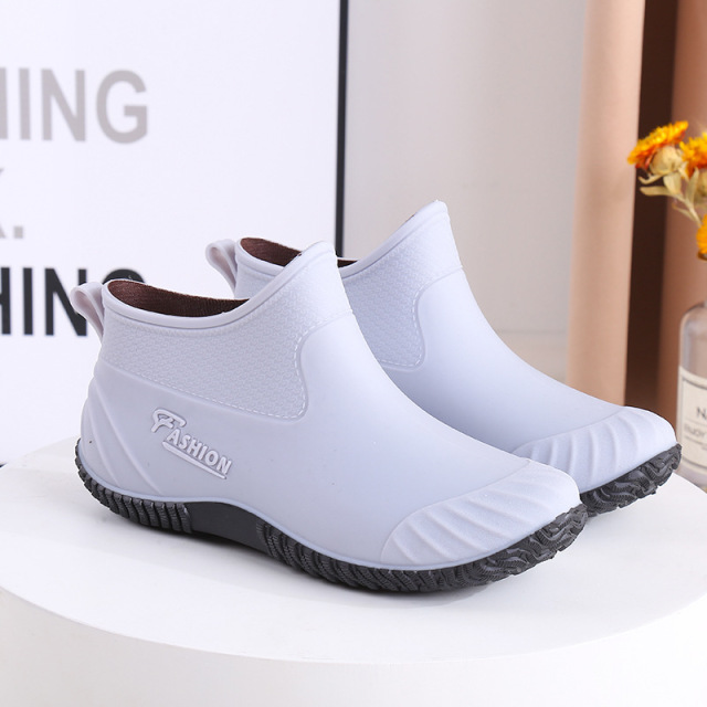 New Women's Lightweight Ankle Rain Boots Non-slip Comfortable Waterproof Outdoor Casual Low-top Rain Boots
