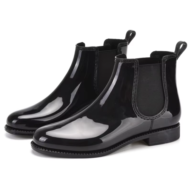 Casual Slim-fit Chelsea Boots Non-slip and Waterproof Walking Women's Comfortable Mid-top Rain Boots
