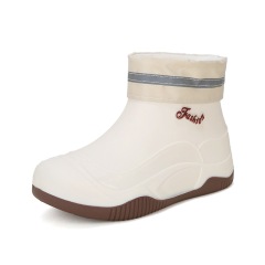 Easy Bundle Mouth Comfortable Boots Non-slip Waterproof Garden Work Walking Women Warm Mid-top Rain Boots
