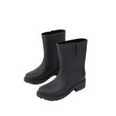 Korean Version of Light Boots Non-slip Waterproof Garden Work Walking Women Warm High Top Rain Boots