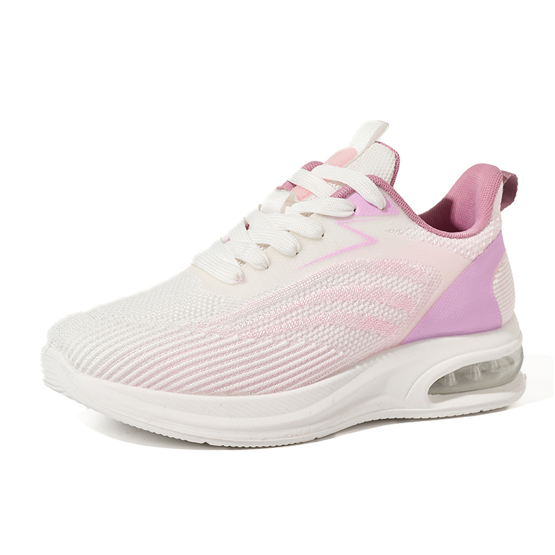 Bairuilun 2025 Spring Air-Cushioned Running Shoes Breathable Knit Design for Women & Couples Wholesale Lightweight Sneakers
