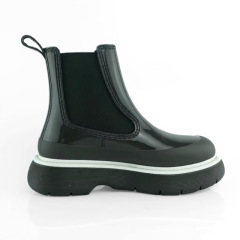 Women's Casual Thick-soled Boots Non-slip Waterproof Walking Women's Warm Mid-top Rain Boots