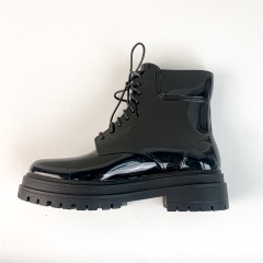 Fashion Lightweight Rain Boots With LACES Non-slip Waterproof Walking Garden Women's Warm Mid-low Top Rain Boots