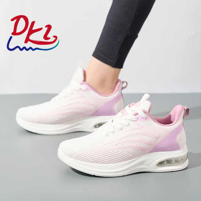 Bairuilun 2025 Spring Air-Cushioned Running Shoes Breathable Knit Design for Women & Couples Wholesale Lightweight Sneakers