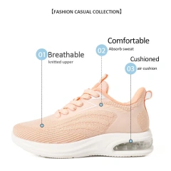 Bairuilun 2025 Spring Air-Cushioned Running Shoes Breathable Knit Design for Women & Couples Wholesale Lightweight Sneakers