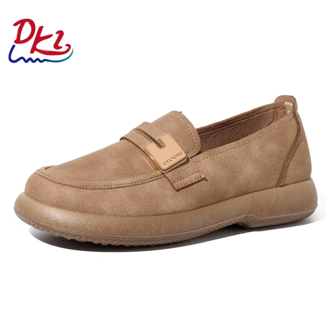 Custom Womens Loafers Slip-On Flat Penny Loafers for Women Fashion Comfortable Womens PU Casual Shoes