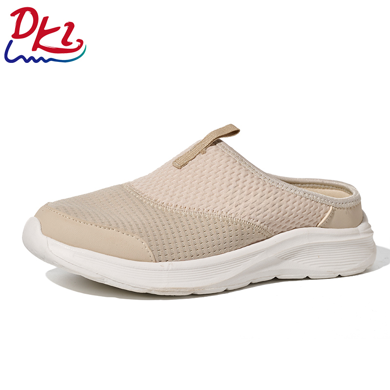 Bairuilun Womens Breathable Mesh Walking Mules Sneakers Open Back Slip On Shoes Support OEM/ODM