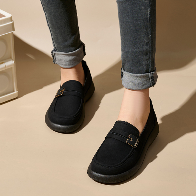 Custom Womens Loafers Slip-On Flat Penny Loafers for Women Fashion Comfortable Womens PU Casual Shoes