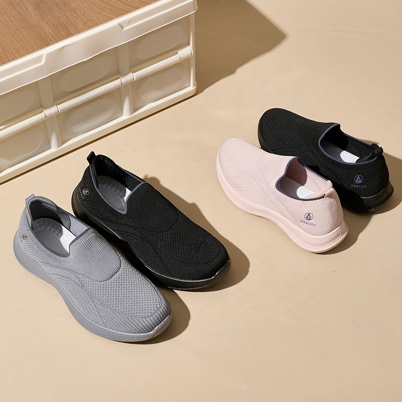 Bairuilun Custom Large Size Women Breathable Slip-on Sports Shoes Fashion Couples Casual Shoes Walking Shoes