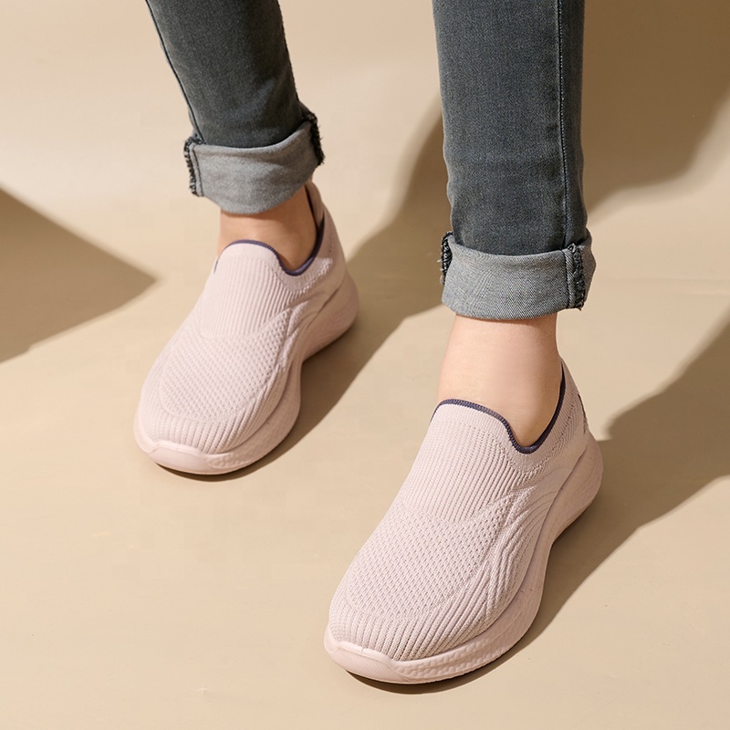 Bairuilun Custom Large Size Women Breathable Slip-on Sports Shoes Fashion Couples Casual Shoes Walking Shoes