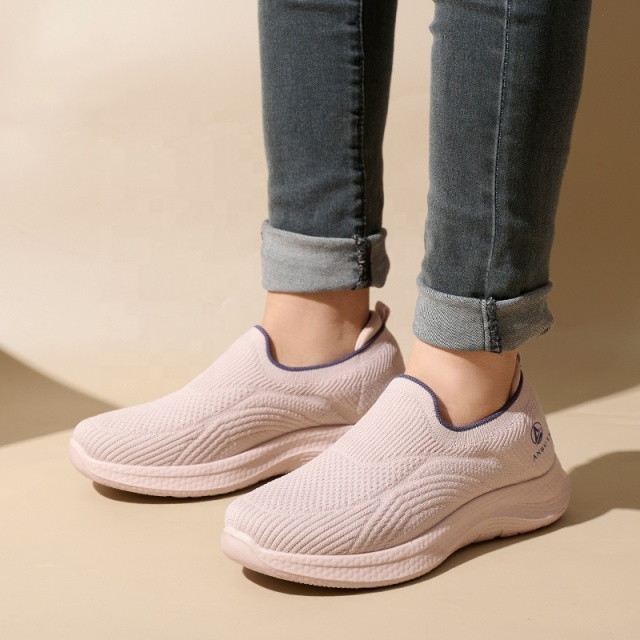 Bairuilun Custom Large Size Women Breathable Slip-on Sports Shoes Fashion Couples Casual Shoes Walking Shoes