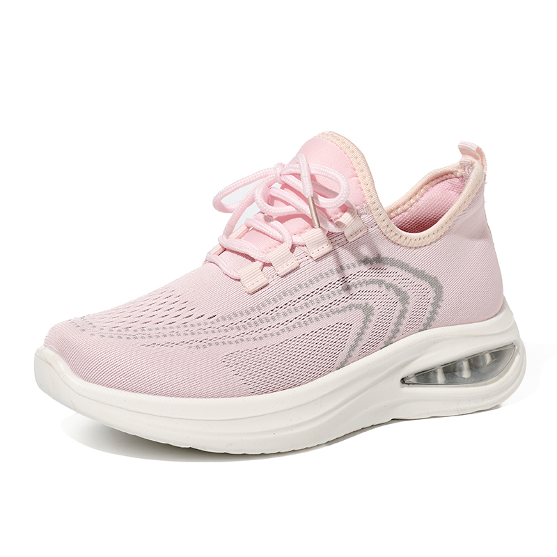 Bairuilun Wholesale Cushioning Large Size Women Pink Sports Shoes Breathable Light Casual Walking Style Shoes for Couples