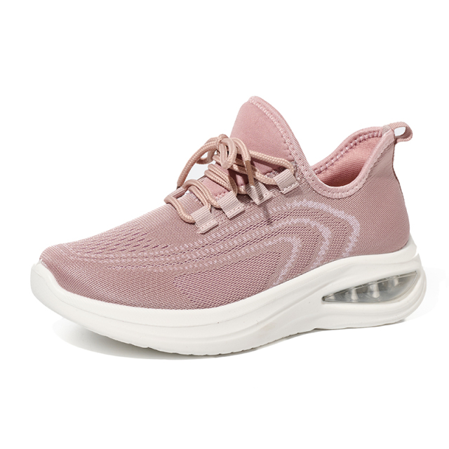 Bairuilun Wholesale Cushioning Large Size Women Pink Sports Shoes Breathable Light Casual Walking Style Shoes for Couples