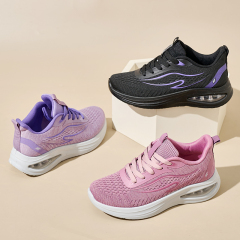 Bairuilun Fashion Breathable Woman's Knitted Shoes Polyurethane Cushion Sole Custom Sneaker Casual Shoes Wholesale