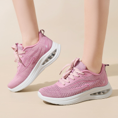 Bairuilun Fashion Breathable Woman's Knitted Shoes Polyurethane Cushion Sole Custom Sneaker Casual Shoes Wholesale