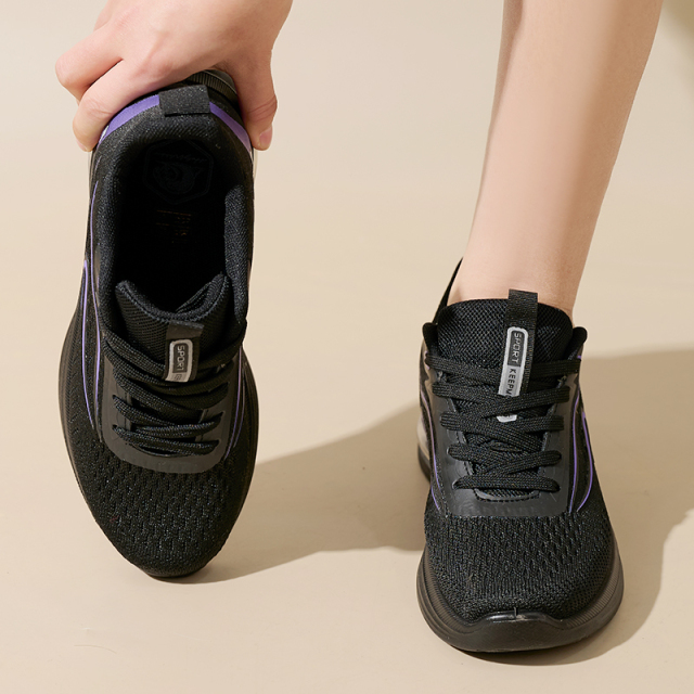 Bairuilun Fashion Breathable Woman's Knitted Shoes Polyurethane Cushion Sole Custom Sneaker Casual Shoes Wholesale