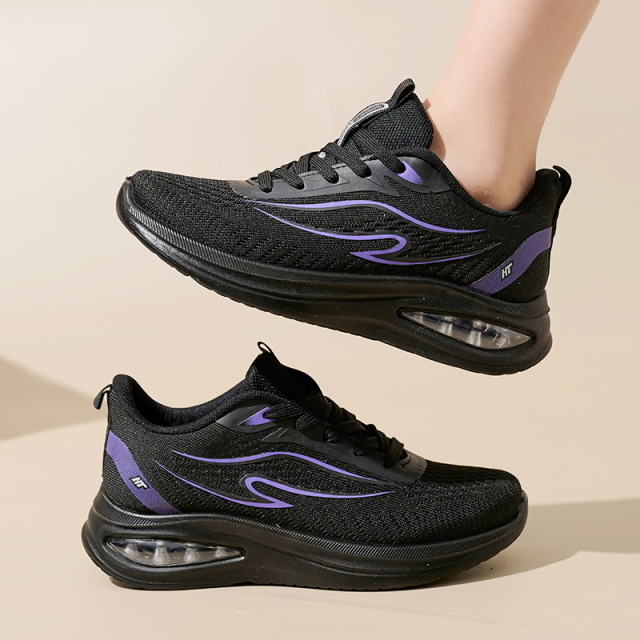 Bairuilun Fashion Breathable Woman's Knitted Shoes Polyurethane Cushion Sole Custom Sneaker Casual Shoes Wholesale