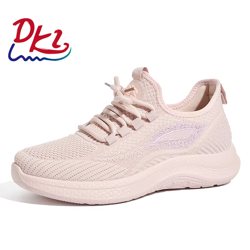 Bairuilun Wholesale Custom Large Size Women Elastic Knitted Sports Shoes 35-44 Unisex Non-slip Casual Shoes Walking Shoes