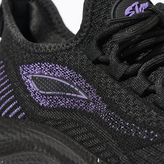 Bairuilun Wholesale Custom Large Size Women Elastic Knitted Sports Shoes 35-44 Unisex Non-slip Casual Shoes Walking Shoes