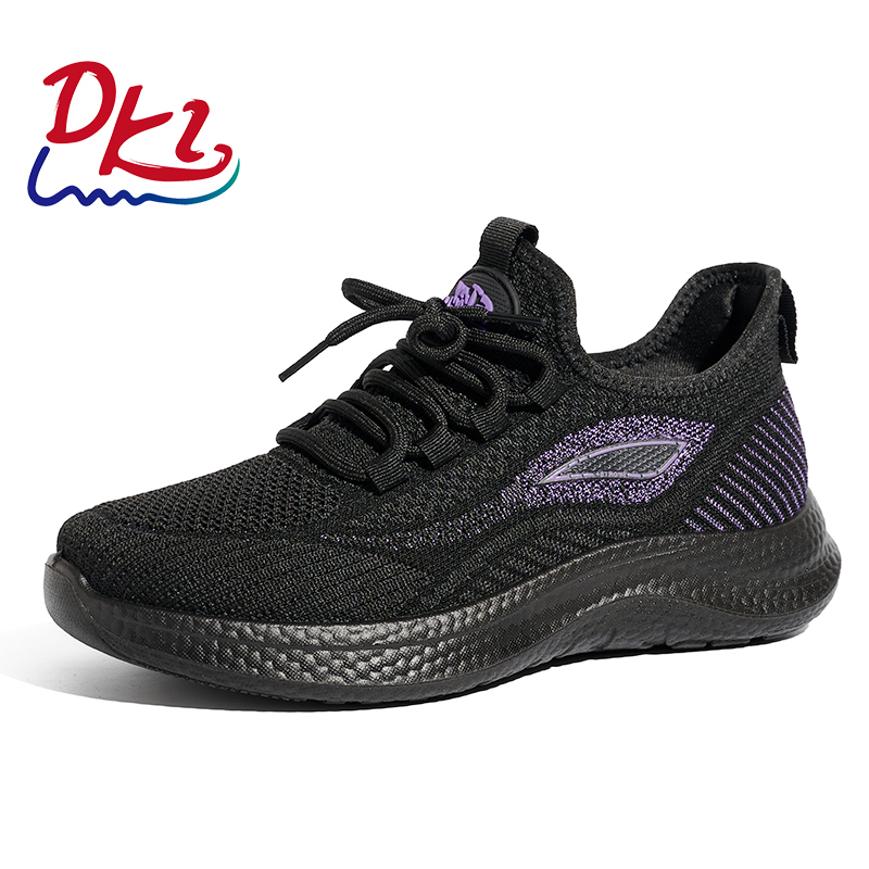 Bairuilun Wholesale Custom Large Size Women Elastic Knitted Sports Shoes 35-44 Unisex Non-slip Casual Shoes Walking Shoes
