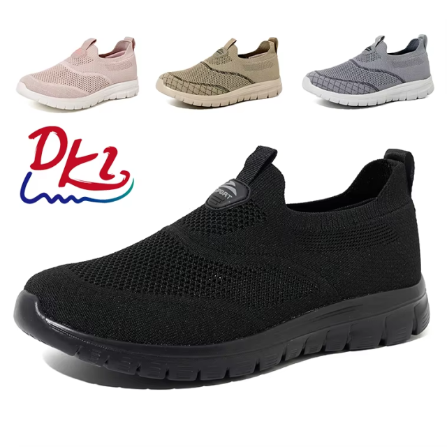 Bairuilun Slip-on Loafers Lightweight and Comfortable Running Training Shoes Unisex Breathable Mesh Daily Casual Shoes