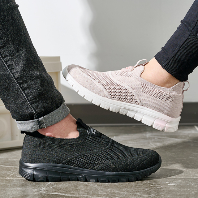 Bairuilun Slip-on Loafers Lightweight and Comfortable Running Training Shoes Unisex Breathable Mesh Daily Casual Shoes